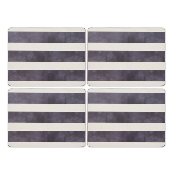 Pimpernel Mono Stripe Large Placemats Wayfair.co.uk